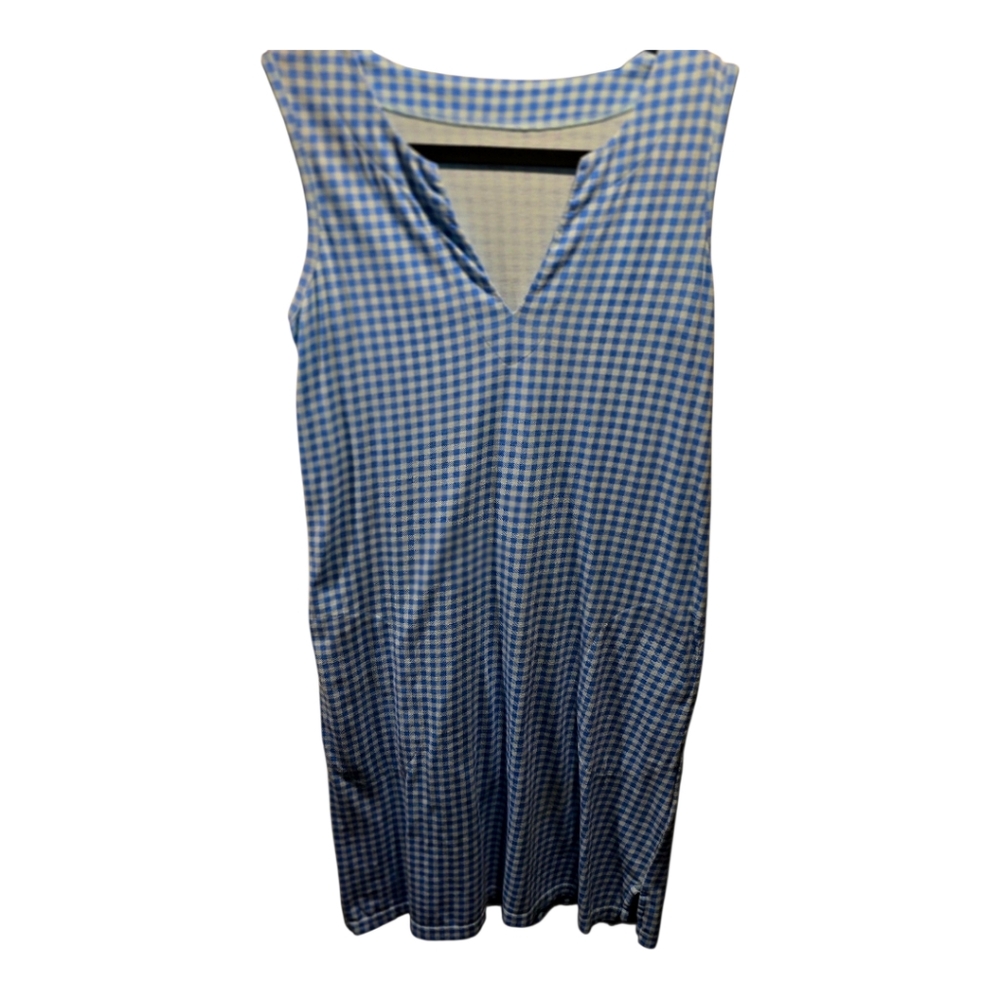 Lands End Sz. Xsmall Blue/white Swim Cover Up